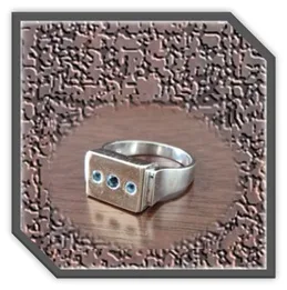 MRGT00700B-Sterling Silver 9ct Gold-Top Topaz Men's Ring.