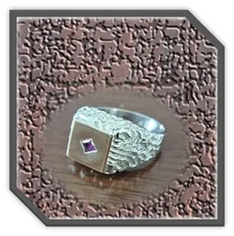MRGT01200A-Sterling Silver 9ct Gold-Top Ruby Men's Ring.