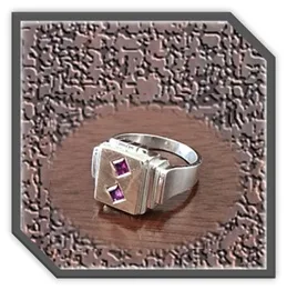 MRGT01600A-Sterling Silver 9ct Gold-Top Ruby Men's Ring.