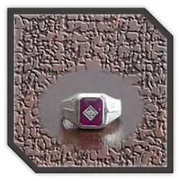 MR00200Q-Sterling Silver Synthetic Ruby Men's Ring.
