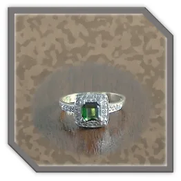 LR02000B-9ct Yellow Gold Tourmaline Diamond Ladies Ring.