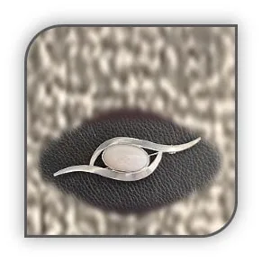 BR01200A-Sterling Silver Opal Brooch.