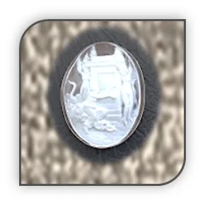 BR00800A-Sterling Silver Cameo Brooch.