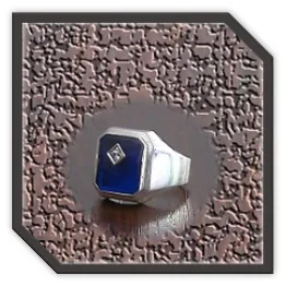 MR00250AG-Sterling Silver Synthetic Sapphire Men's Ring.