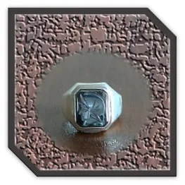 MR00250AP-Sterling Silver Haematite Men's Ring.