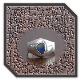 MR00240I-Sterling Silver Boulder Opal Men's Ring.
