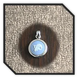 PE00150F-Sterling Silver Wedgwood Pendant.