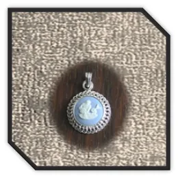 PE00150H-Sterling Silver Wedgwood Pendant.