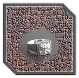 MR00200G-Sterling Silver Men's Ring.
