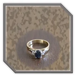 LR02200A-18ct Yellow Gold Diamond Sapphire Ladies Ring.