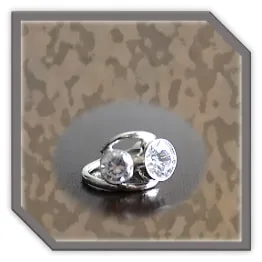 LR00250E-Sterling Silver Cubic Ladies Ring.