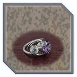 LR00250G-Sterling Silver Cubic Ladies Ring.