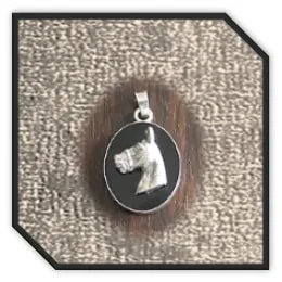 PE00300K-Sterling Silver Onyx Pendant.