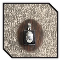 PE00180I-Sterling Silver Onyx Pendant.