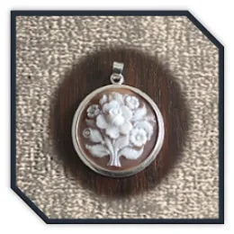 PE00500C-Sterling Silver Cameo Pendant.