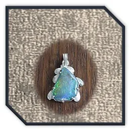 PE00350A-Sterling Silver Opal Pendant.