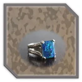 LR00300D-Sterling Silver Opal Ladies Ring.
