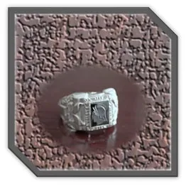 MR00250AJ-Sterling Silver Haematite Men's Ring.