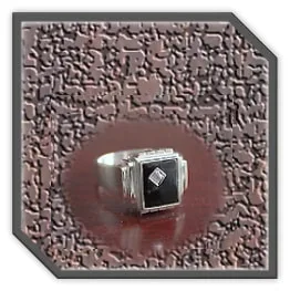 MR00240H-Sterling Silver Onyx Men's Ring.