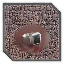 MR00160A-Sterling Silver Rectangular Onyx Men's Ring.
