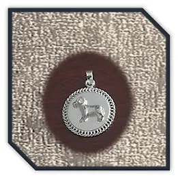 PE00150D-Sterling Silver Aries Pendant.