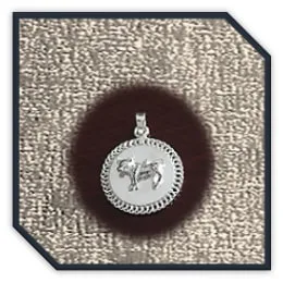 PE00150E-Sterling Silver Taurus Pendant.