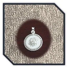 PE00120D-Sterling Silver Cancer Pendant.