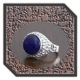 MR00260I-Sterling Silver Lapis Lazuli Men's Ring.