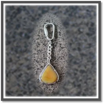 KR00180A-Sterling Silver Agate Key Chain Ring.
