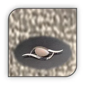 BR01300A-Sterling Silver Opal Brooch.