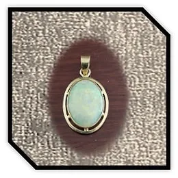 PE01600B-9ct Yellow Gold Opal Pendant.