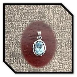 PE12000B-9ct White Gold Natural Aquamarine Pendant.