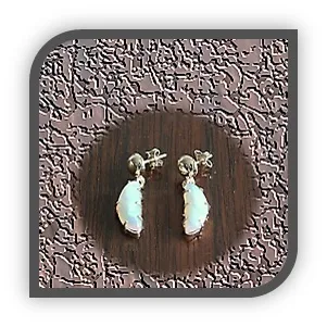 ER01500A-9ct Yellow Gold Opal Earrings.
