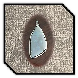 PE03200B-Sterling Silver Opal Pendant.