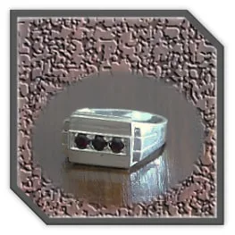 MR00240A-Sterling Silver Garnet Men's Ring.