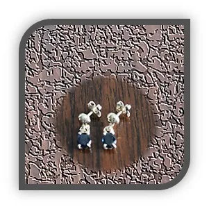 ER00500A-9ct Yellow Gold Sapphire Earrings.