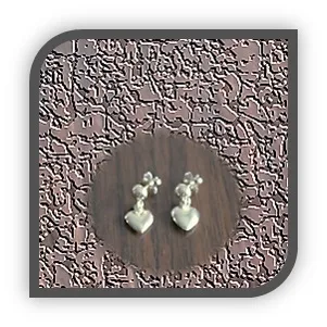 ER00250F-9ct Yellow Gold Heart Shaped Earrings.