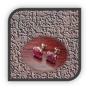 ES01100A-9ct Yellow Gold Ruby Studs.