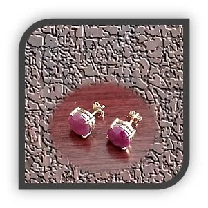 ES01200A-9ct Yellow Gold Ruby Studs.