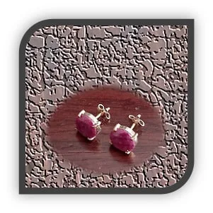 ES01300B-9ct Yellow Gold Ruby Studs.