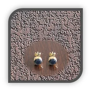 ES01800B-9ct Yellow Gold Star Sapphire Studs.