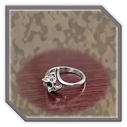 LR00140G-Sterling Silver Ruby Ladies Ring.