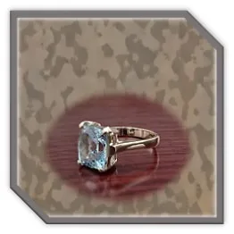 LR00850A-9ct Yellow Gold Topaz Ladies Ring.