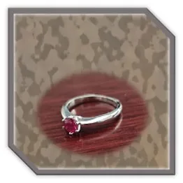 LR03000D-18ct White Gold Ruby Ladies Ring.