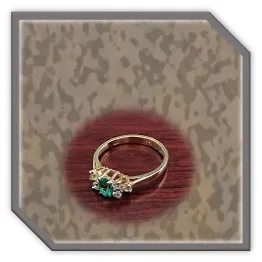 LR01600F-18ct Yellow Gold Diamond Gilson Emerald Ladies Ring.