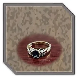 LR01800G-14ct Yellow Gold Sapphire Cubic Ladies Ring.