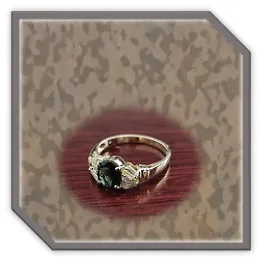 LR02600A-14ct Yellow Gold Sapphire Cubic Ladies Ring.