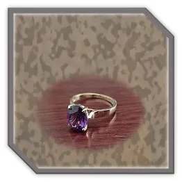 LR00600A-9ct Yellow Gold Amethyst Ladies Ring.