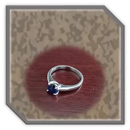 LR02500B-18ct Platinum Palladium Sapphire Ladies Ring.