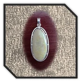 PE04400A-Sterling Silver Honey Opal Pendant.